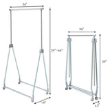 Extendable Foldable Heavy Duty Clothing Rack with Hanging Rod