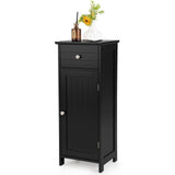 Mueble de almacenamiento de madera para baño con cajón y estante