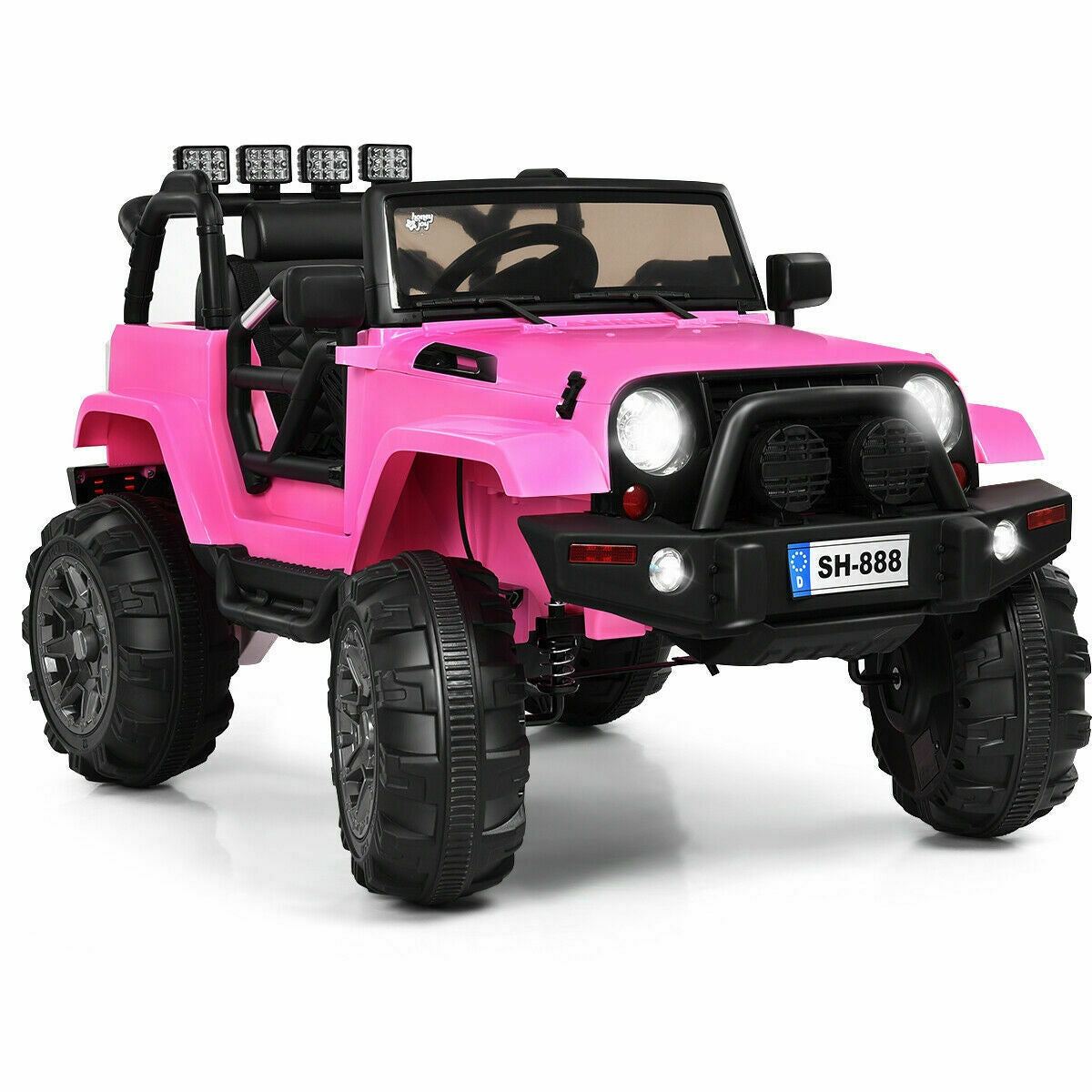 Camioneta de control remoto de 12V para niños con luces LED