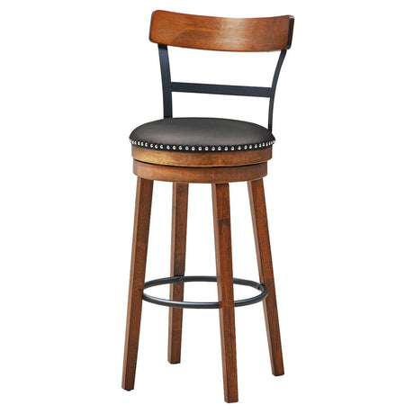 Taburetes giratorios 360 grados de 30.5 pulgadas con asiento acolchado de cuero