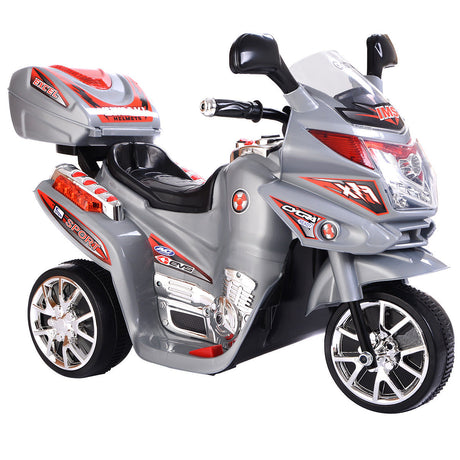 Preventa de 20 días Motocicleta para niños de 3 ruedas con batería de 6 V, juguete eléctrico, bicicleta de fuerza, nueva, gris