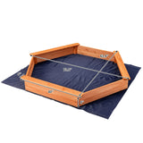 Cajón de Arena Hexagonal de Madera de Cedro con Asientos