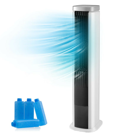 Enfriador de aire evaporativo portátil 3 en 1 con temporizador - Blanco