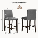 Juego de 2 taburetes de bar de lino con respaldo para isla de cocina