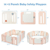 Parque de juegos de seguridad para bebés de 16 paneles con pizarra de dibujo