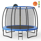 Trampolín recreativo de 8/10 pies con canasta de baloncesto