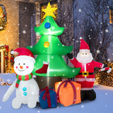 Árbol de Navidad inflable iluminado de 7.2 pies con Papá Noel