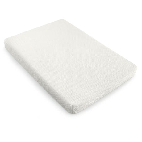 Colchón de bebé de doble cara de 38 x 26 pulgadas para corralito con funda lavable extraíble - Blanco