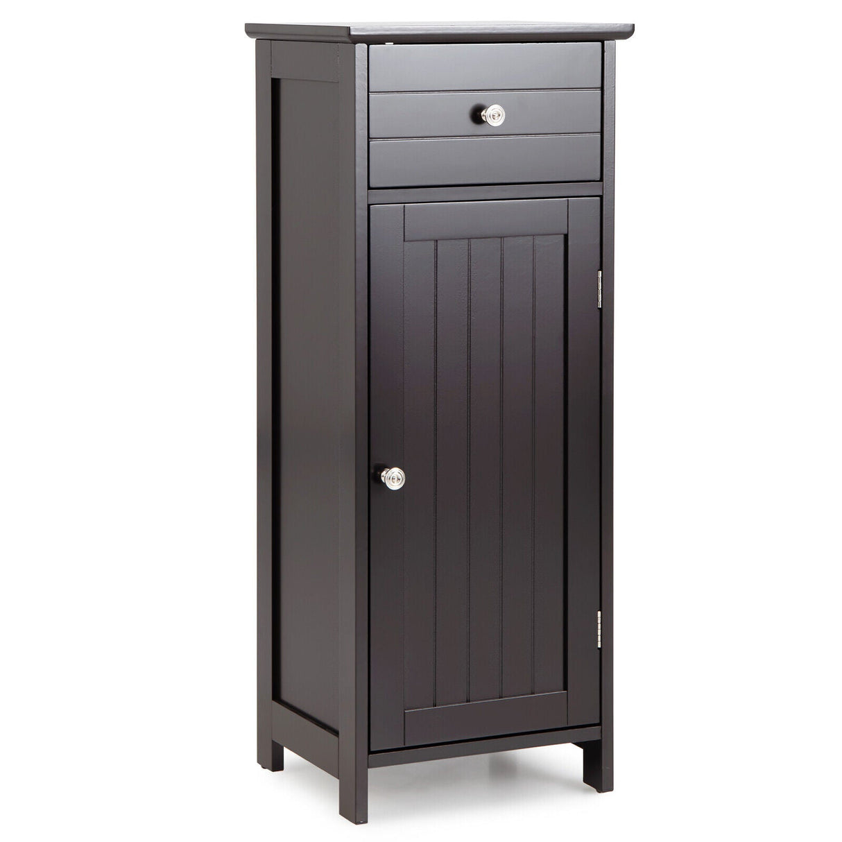 Mueble de almacenamiento de madera para baño con cajón y estante