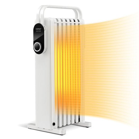 Calefactor eléctrico de 1500 W tipo radiador de aceite con rejilla plegable