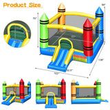 Casa Inflable para Niños con Tobogán y Pelotas Oceánicas (No Incluye Soplador)