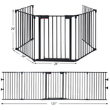 115 Inch Length 5 Panel Adjustable Wide Fireplace Fence