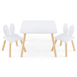 Juego de mesa y 2 sillas para niños de 3 piezas para manualidades y meriendas