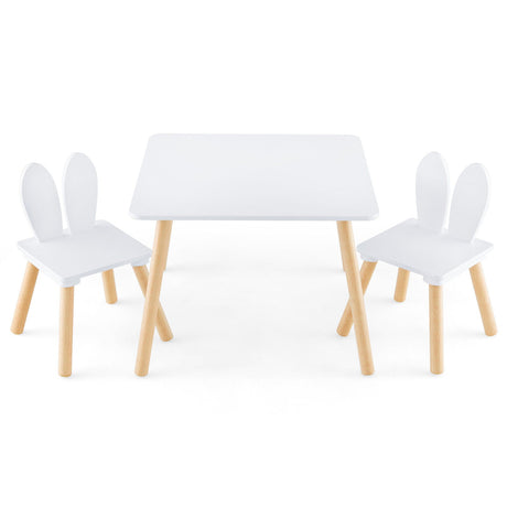 Juego de mesa y 2 sillas para niños de 3 piezas para manualidades y meriendas