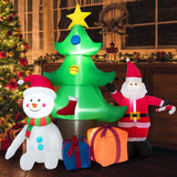 Árbol de Navidad inflable iluminado de 7.2 pies con Papá Noel