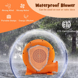 Soplador de aire de 550W (0.7HP) para inflables con cable de 7.6 metros y enchufe GFCI