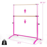 51 Inch Ballet Barre Bar with 4-Position Adjustable Height