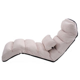 Folding Lazy Sofa Chair Stylish Sofa Couch Beds Lounge Chair W/Pillow