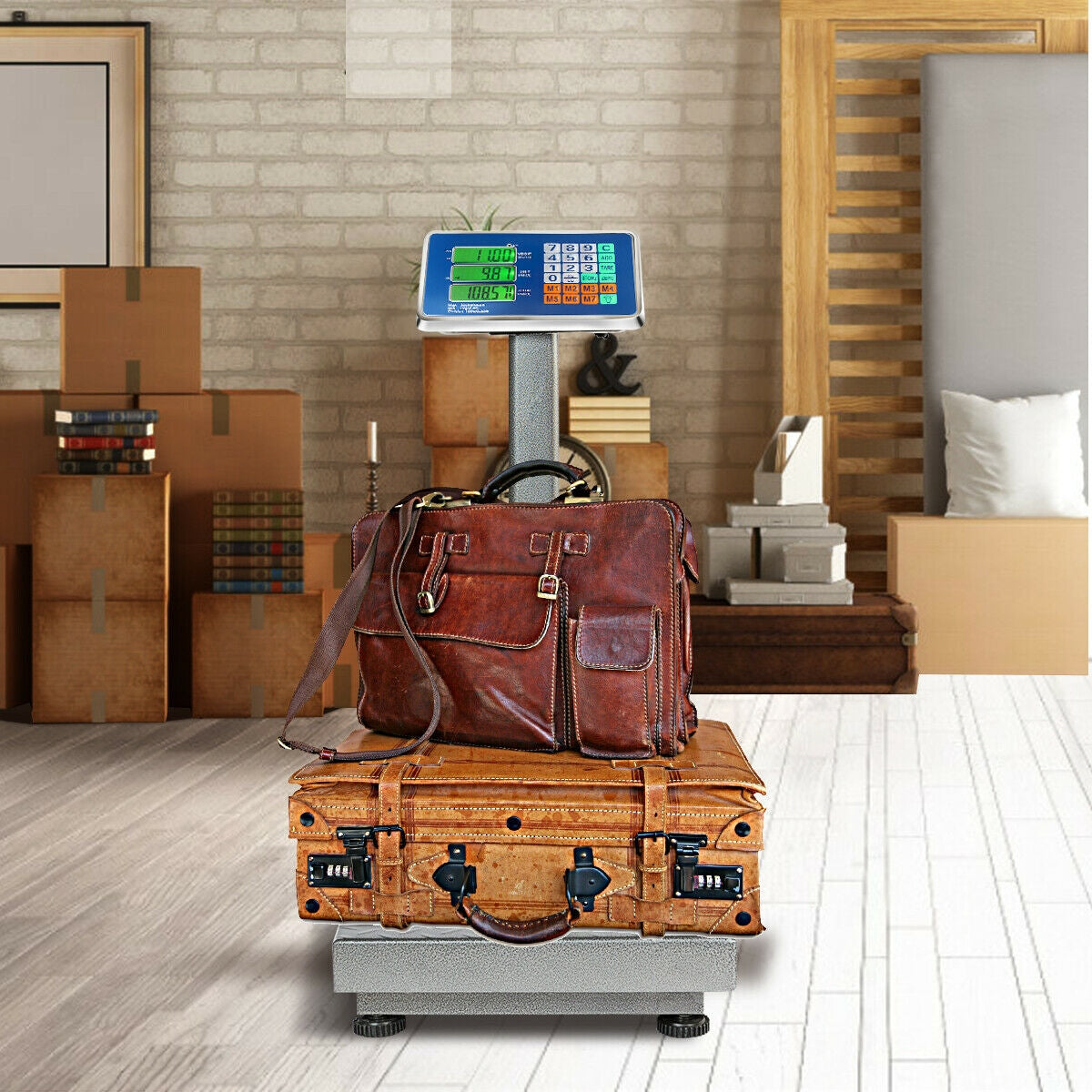Báscula de plataforma digital plegable de 300 kg (660 lb)
