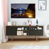 Mueble de TV moderno de mediados de siglo para televisores de hasta 65 pulgadas con estantes de almacenamiento