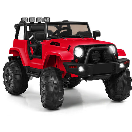 Camioneta de control remoto de 12V para niños con luces LED