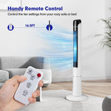Ventilador de torre portátil de 48 pulgadas con control remoto - Blanco
