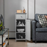 Mueble de almacenamiento de madera para baño con cajón y estante