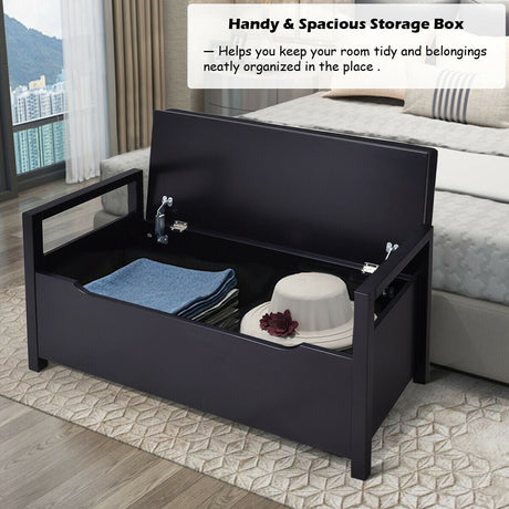Banco de almacenamiento de zapatos de 34.5 x 15.5 x 19.5 pulgadas con asiento acolchado para la entrada