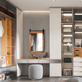 30 x 22 Inch Wall Mount Mirror with Wood Frame