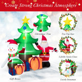 Árbol de Navidad inflable iluminado de 7.2 pies con Papá Noel