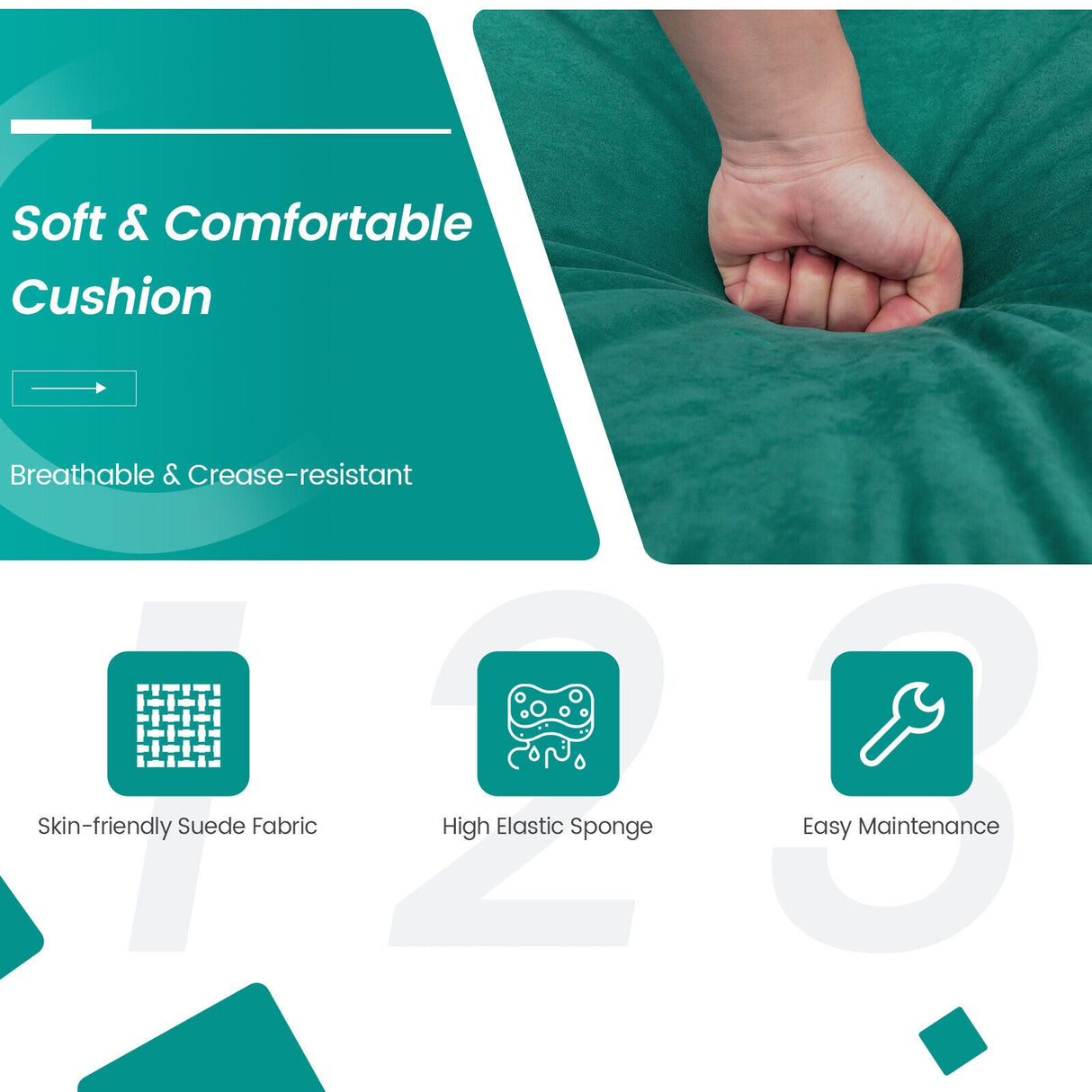 Sofá modular seccional en forma de L de 1/2/3/4 plazas con puerto USB y enchufe - 3 plazas con puerto USB