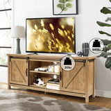 TV Stand Media Center Console Cabinet with Sliding Barn Door