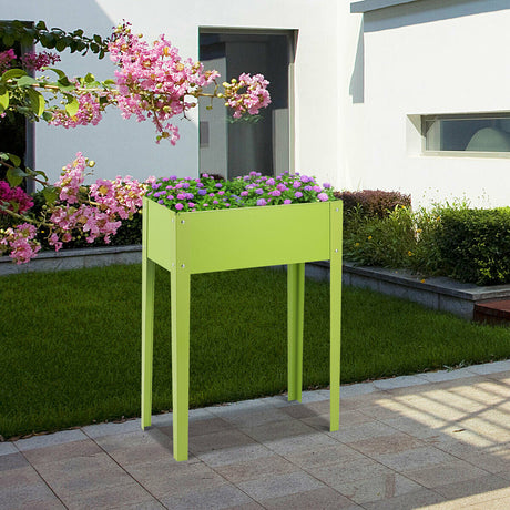 Mesa de cultivo elevada para jardín y flores de exterior de 24.5 x 12.5 pulgadas