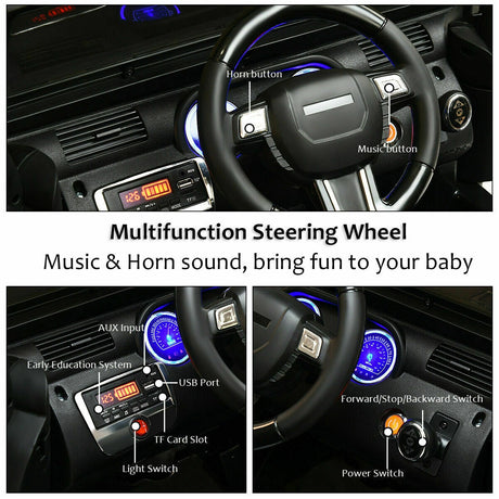 Camioneta de control remoto de 12V para niños con luces LED