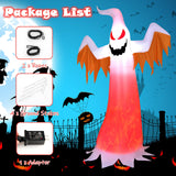 Fantasma inflable de Halloween de 6 pies, decoración de Halloween de inflado rápido con luces LED