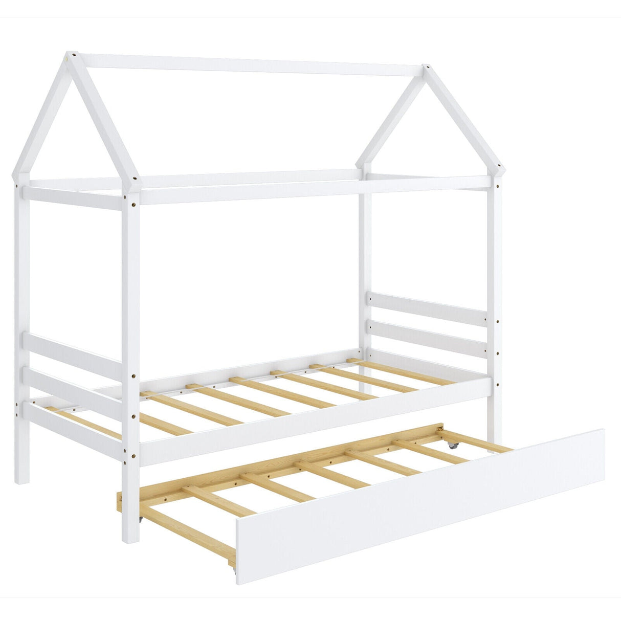 Marco de cama plataforma para niños con techo para dormitorio