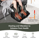 Foot and Calf Massager with Heat Vibration Deep Kneading and Shiatsu