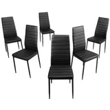 Juego de 2 o 6 sillas de comedor con respaldo alto - Juego de 6