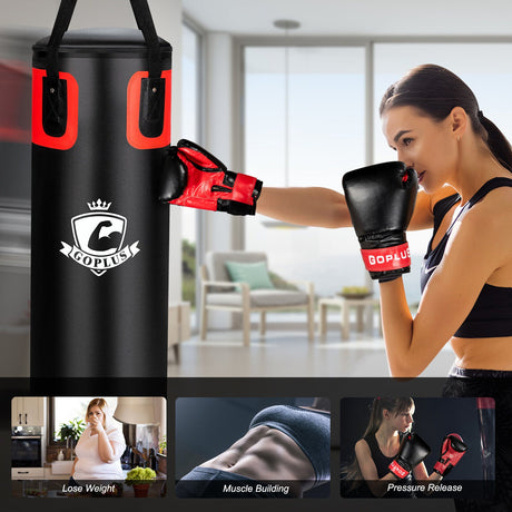Set de saco de boxeo lleno