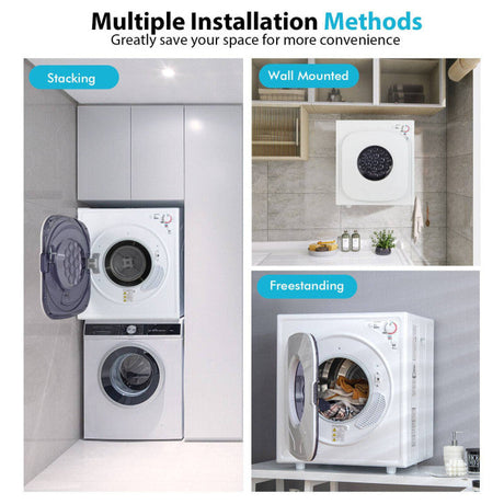 Secadora compacta de 1500W con control táctil