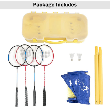 Juego portátil de bádminton, red plegable para tenis, bádminton y voleibol