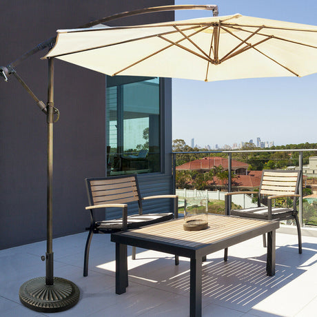31.5 lb Base de parasol resistente para exteriores Market de bronce