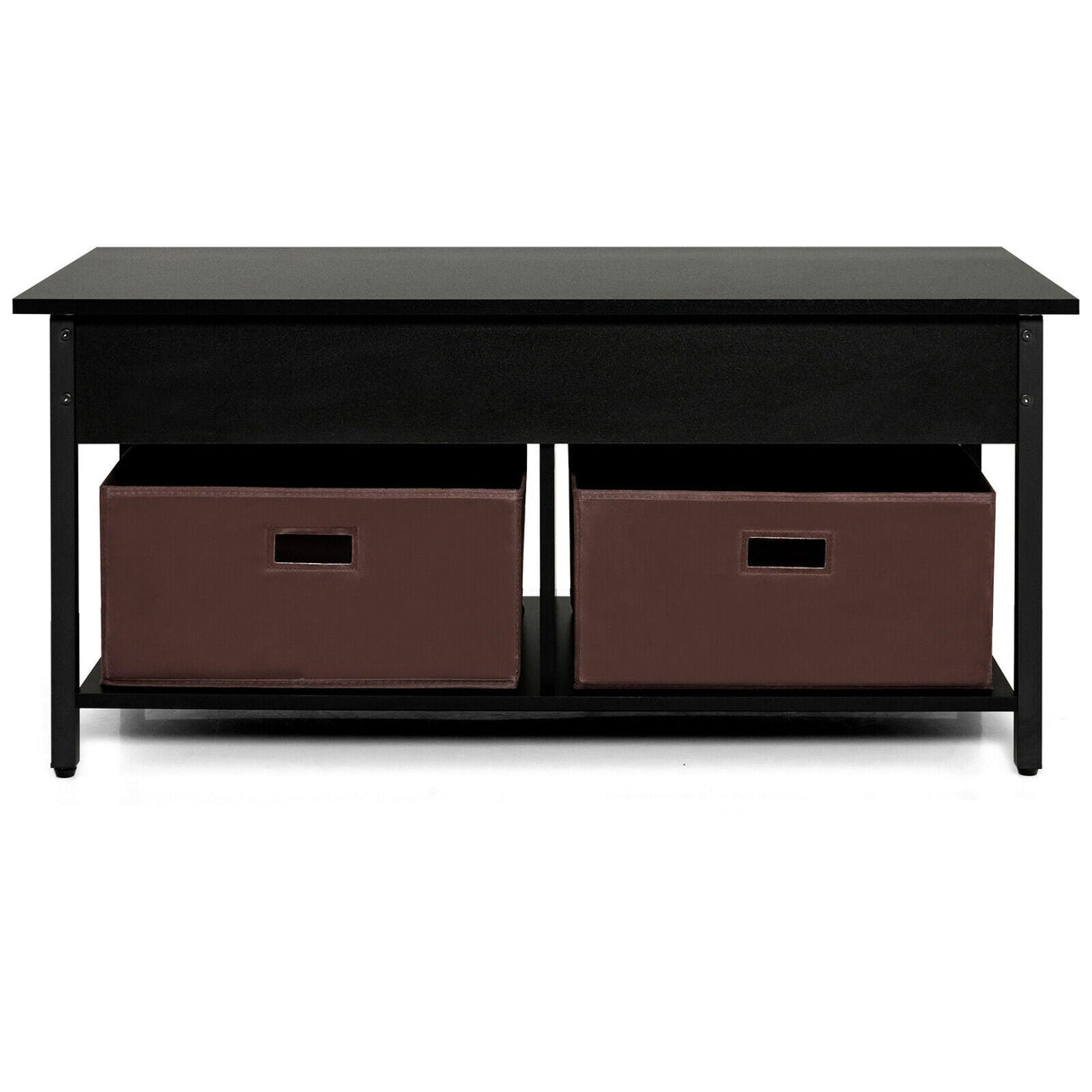 Lift Top Coffee Table Central Table with Drawers and Hidden Compartment for Living Room