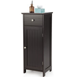 Mueble de almacenamiento de madera para baño con cajón y estante