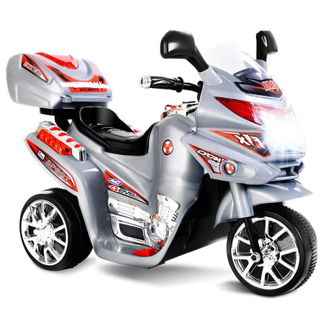 Preventa de 20 días Motocicleta para niños de 3 ruedas con batería de 6 V, juguete eléctrico, bicicleta de fuerza, nueva, gris