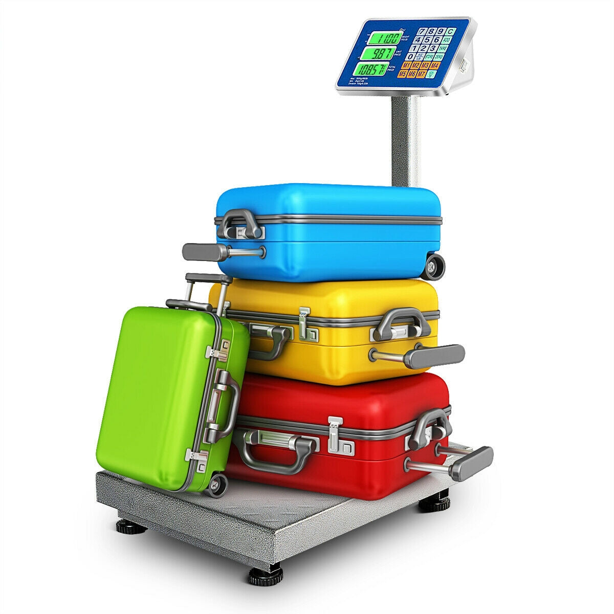Báscula de plataforma digital plegable de 300 kg (660 lb)