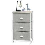Nightstand Side Table Storage Tower Dresser Chest with 3 Drawers