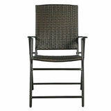 Set of 4 Rattan Folding Chairs