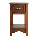 Mesa auxiliar lateral compacta contemporánea con cajón Mesita de noche