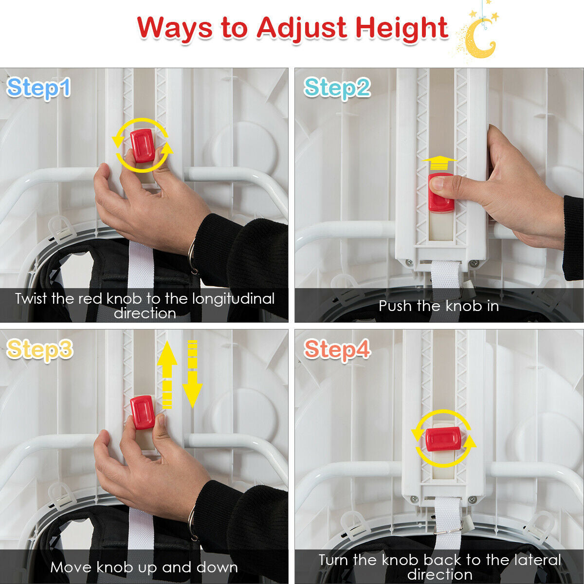 Andador plegable 2 en 1 para bebé con reproductor de música y luces